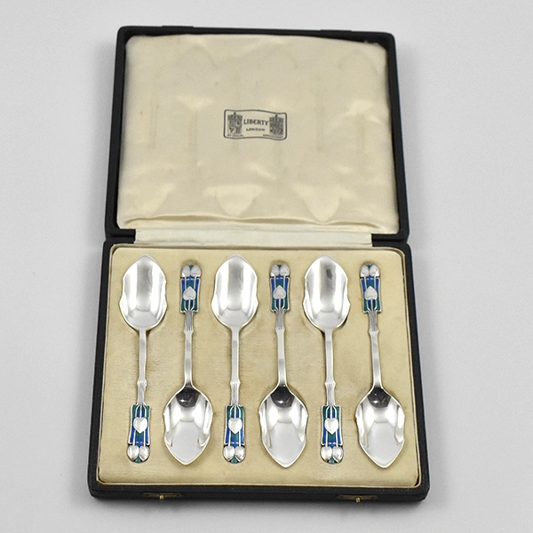 set of six silver and enamel 01
